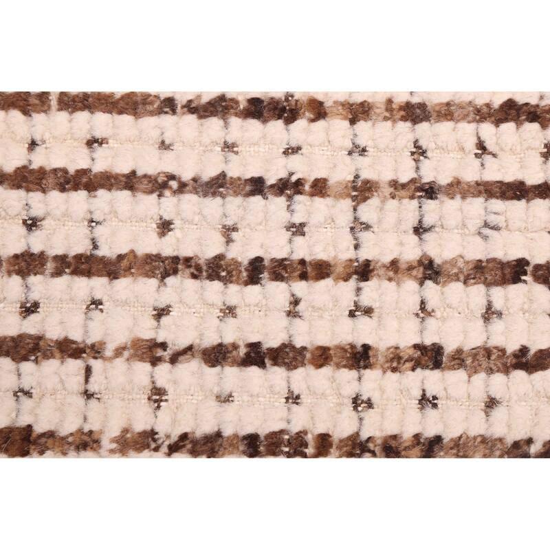 ECARPETGALLERY Hand-knotted Pak Finest Marrakesh Ivory Wool Rug - 8'1 x 10'2