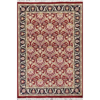 Vegetable Dye Floral Aubusson Chinese Oriental Wool Area Rug Handmade - 3'11" x 6'0"