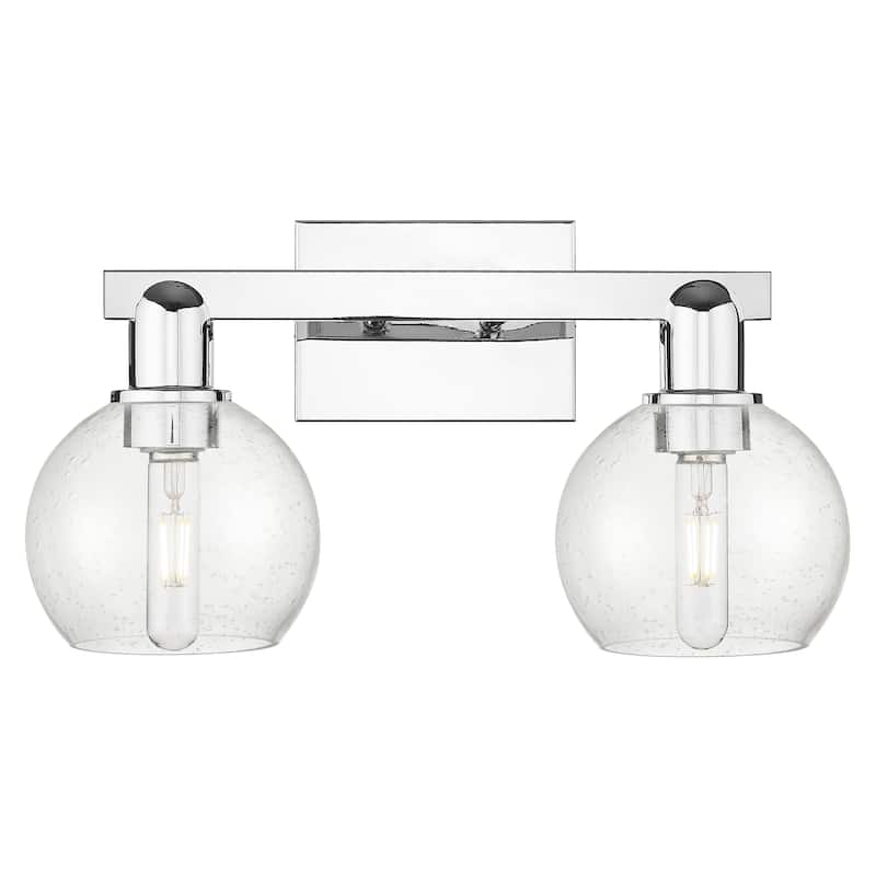 Innovations Lighting Endless Possibilities Arcadia - Athens - 2 Light 17" Bath Vanity Light - Polished Chrome/Seedy