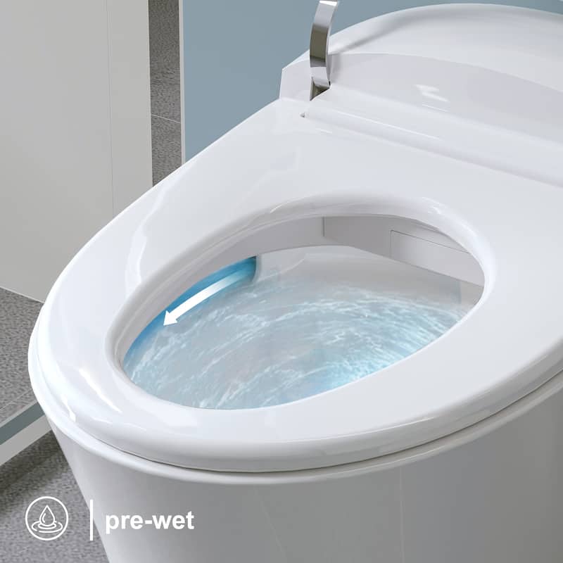 HOROW T16 Tankless Elongated Smart Bidet Toilet with Heated Seat, Warm Water Washing and Remote Control - 12" Rough in