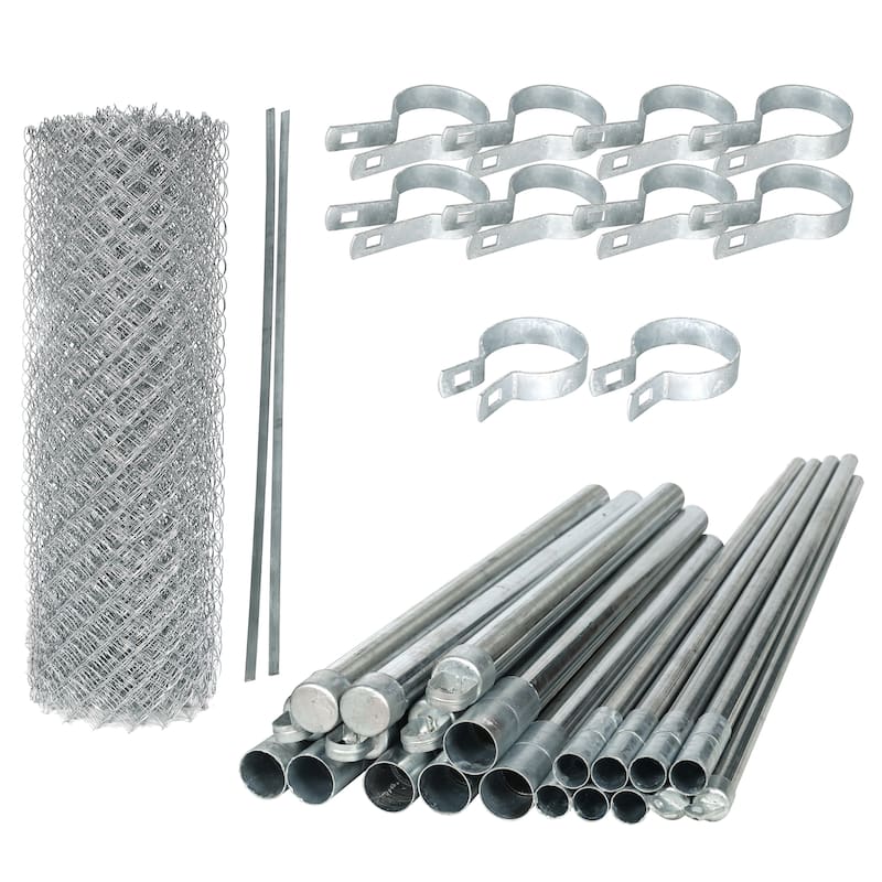 ALEKO Galvanized Steel Chain Link Fence 5X50 Feet Complete Kit