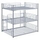 preview thumbnail 24 of 25, Industrial Charm Full-Full-Full Metal Triple Bed with Built-in Ladder