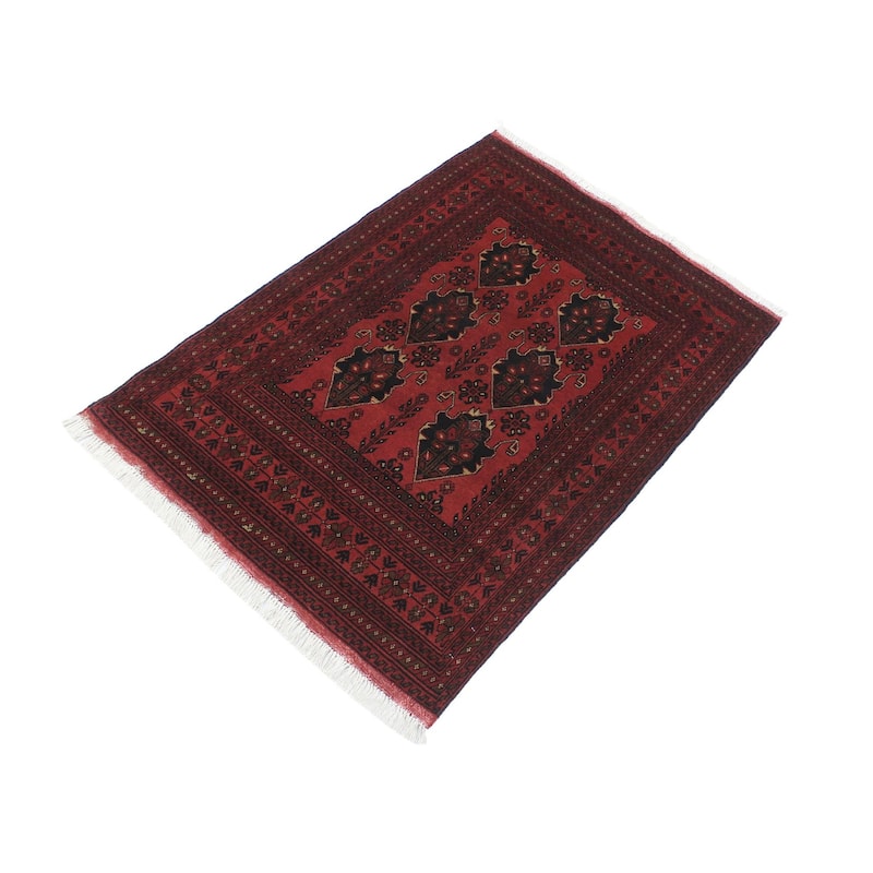 Tribal Biljik Khal Mohammadi Clarinda Wool Rug - 3'5" x 4'10"