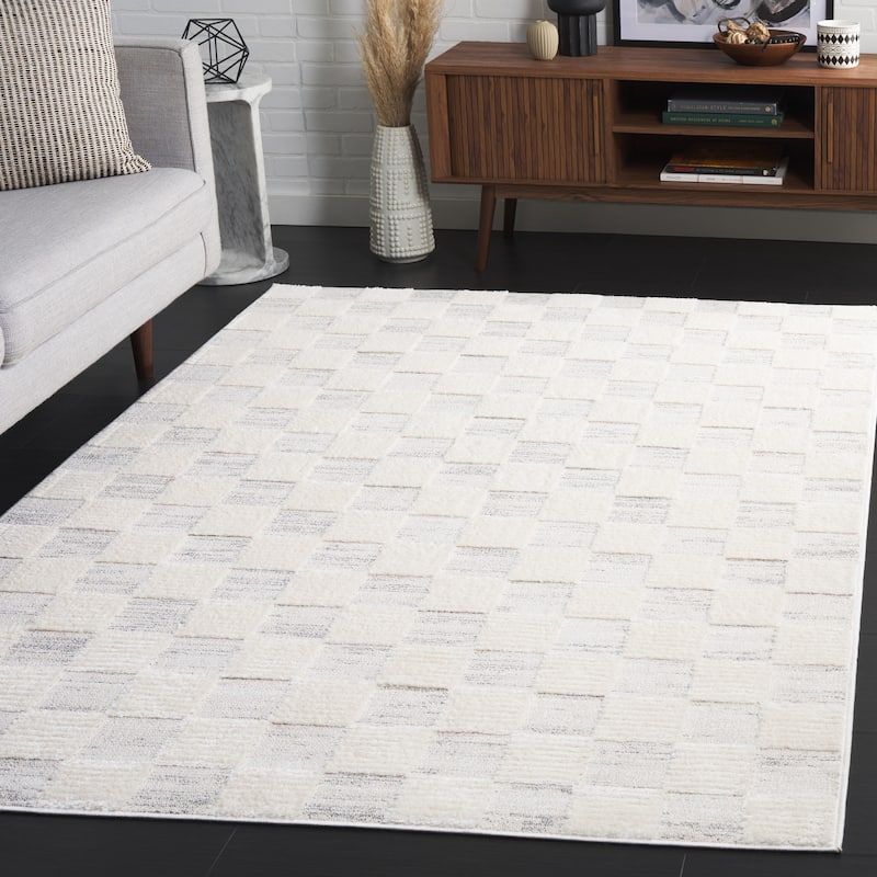 SAFAVIEH Elmhurst Azusa Modern & Contemporary Rug - 8' x 10' - Ivory/Grey
