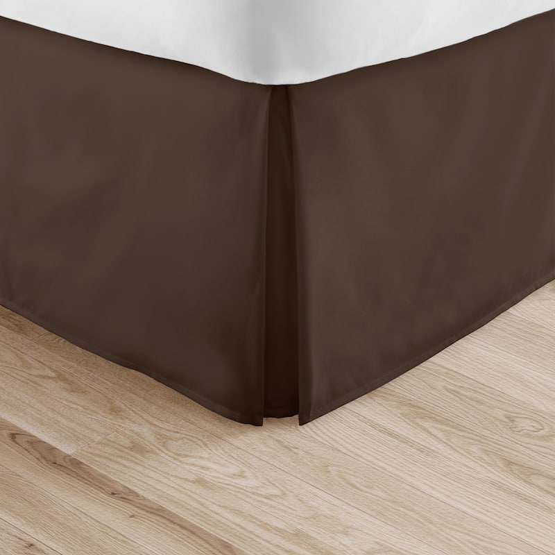Becky Cameron Pleated 14-inch Drop Bed Skirt - California King - Chocolate