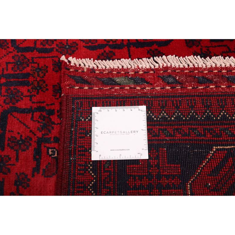 ECARPETGALLERY Hand-knotted Finest Khal Mohammadi Red Wool Rug - 4'0 x 6'1