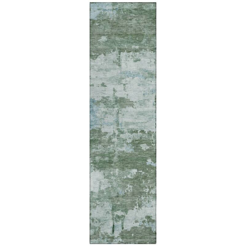 Machine Washable Indoor/ Outdoor Crouppen Modern Chantille Rug