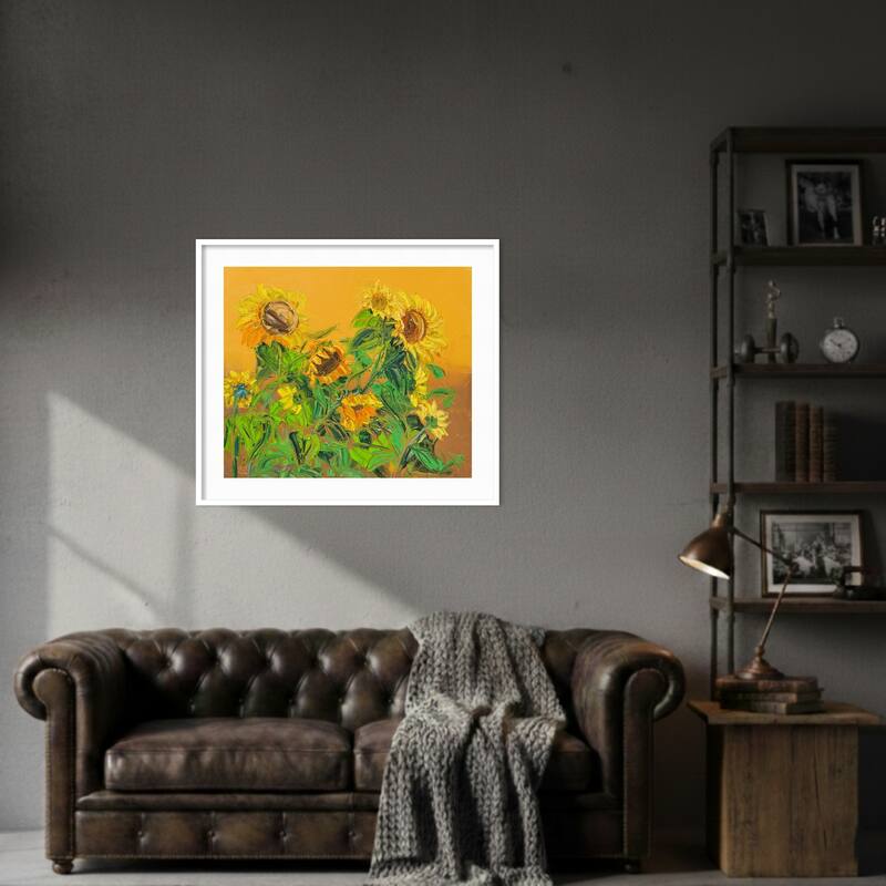 Sunflowers by Jukyong Park Wood Framed Wall Art Print