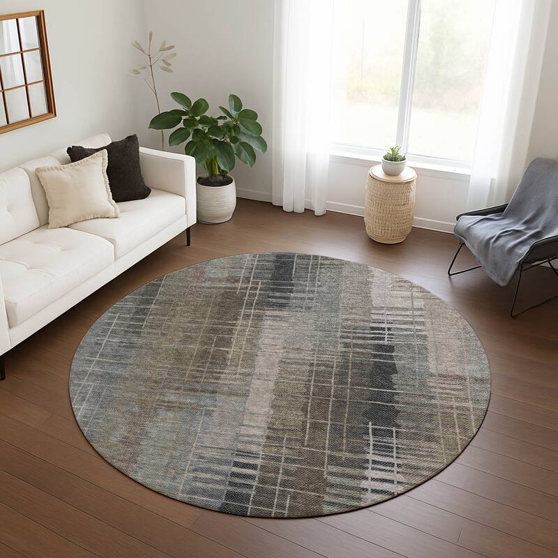 Machine Washable Indoor/ Outdoor Contemporary Aaron Chantille Rug