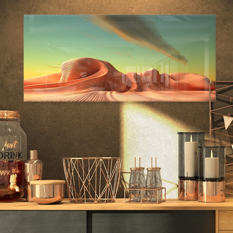 Designart '3D Alien World Surreal Fantasy' Contemporary Metal Wall Art
