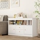 preview thumbnail 3 of 17, Kids Toy Storage Organizer with Open Shelf and 2 Drawers for Playroom - 42" x 12" x 24.5"