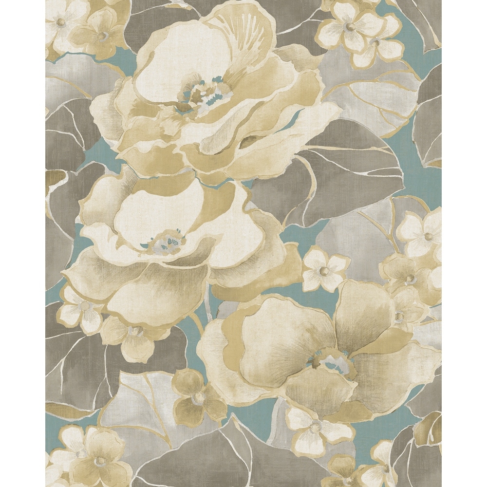 Seabrook Designs Adorn Floral Unpasted Wallpaper