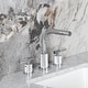 preview thumbnail 30 of 34, Kingston Brass Convergent Two-Handle 3-Hole Deck Mount Widespread Bathroom Faucet with Knurled Handle and Brass Pop-Up Drain