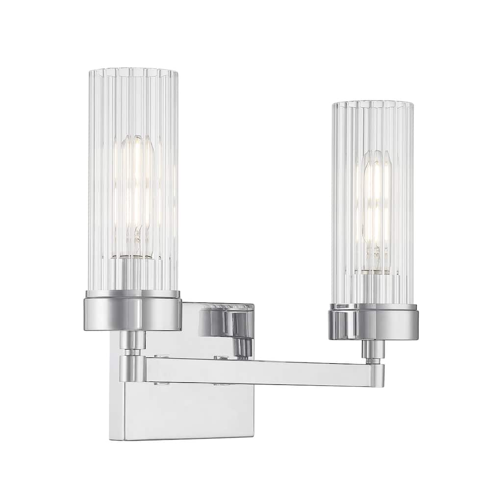 Lida 14-inch Wide 2-Light Vanity Light in Chrome