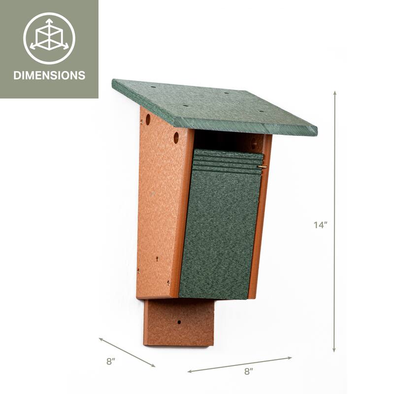 OUTDOOR LEISURE PRODUCTS Model GM22TGC Blue Bird House Made of High Density Poly Resin