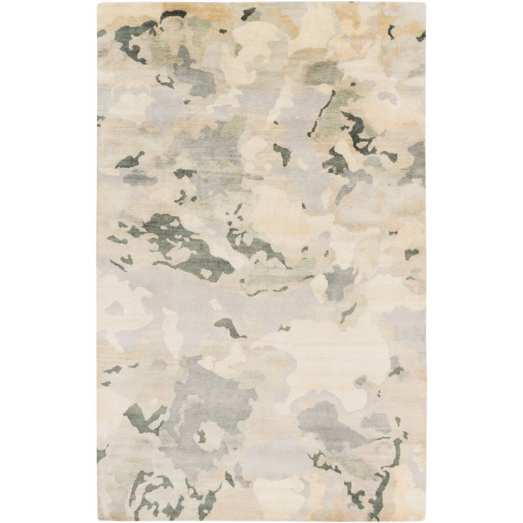 Hand-Knotted Virgil Abstract Pattern Area Rug - 2' x 3'