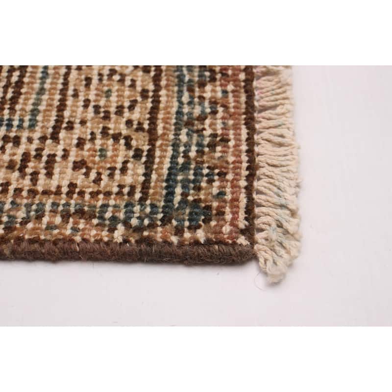 ECARPETGALLERY Hand-knotted Antalya Vintage Tan Wool Rug - 7'5 x 11'1