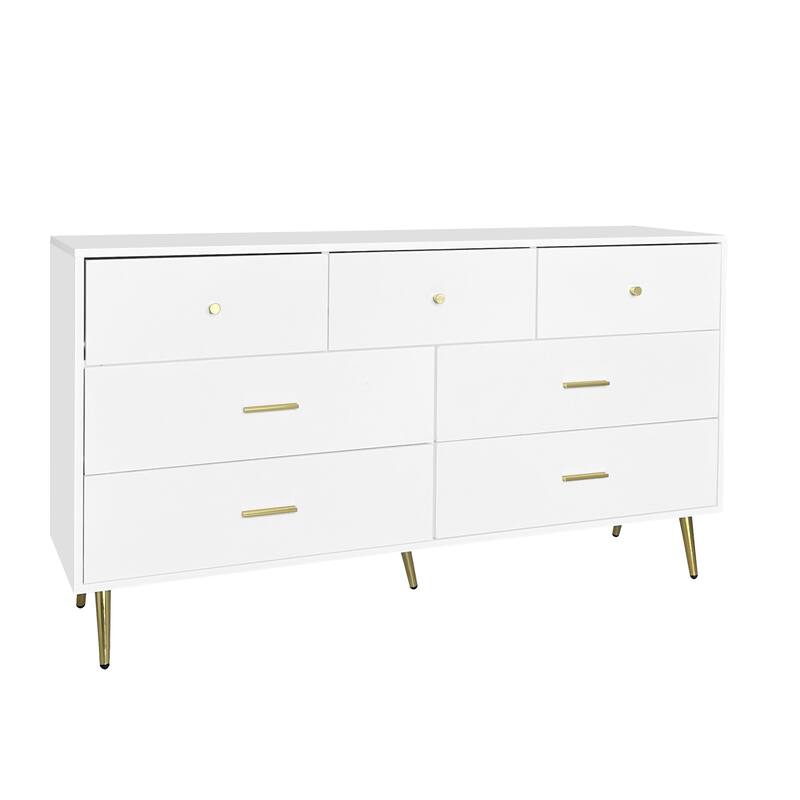 7-Drawers Chest with Golden Handle and Legs