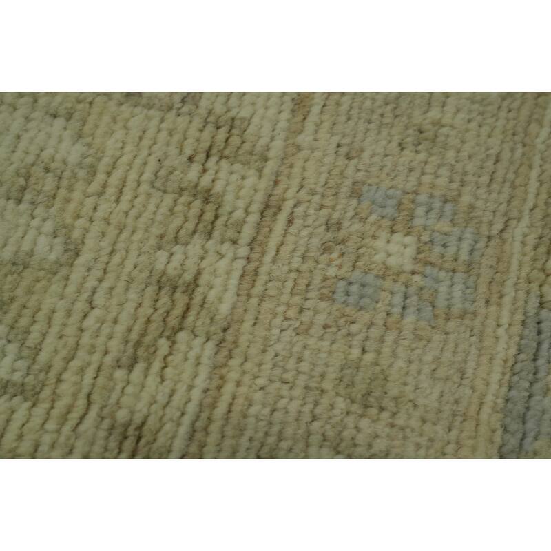 Vegetable Dye Wool Oushak Turkish Large Rug, Medallion Geometric Carpet - 13' 10'' X 10' 1''