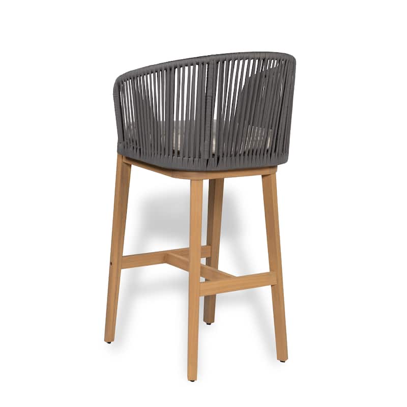 Christopher Knight Home- Eulalia Acacia Wood Patio Bar Stool (Set of 2)