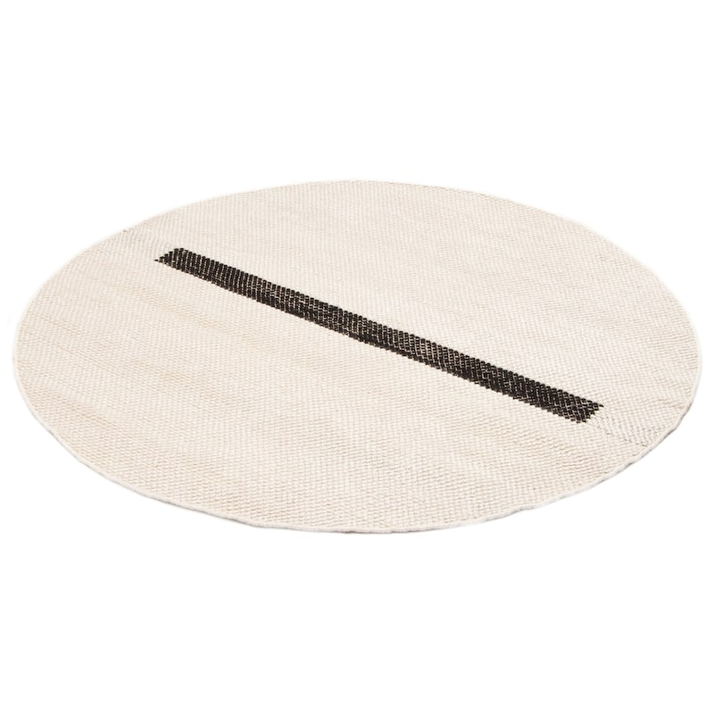 ECARPETGALLERY Braid weave Sienna Cream Wool Rug - 5'10 x 5'10