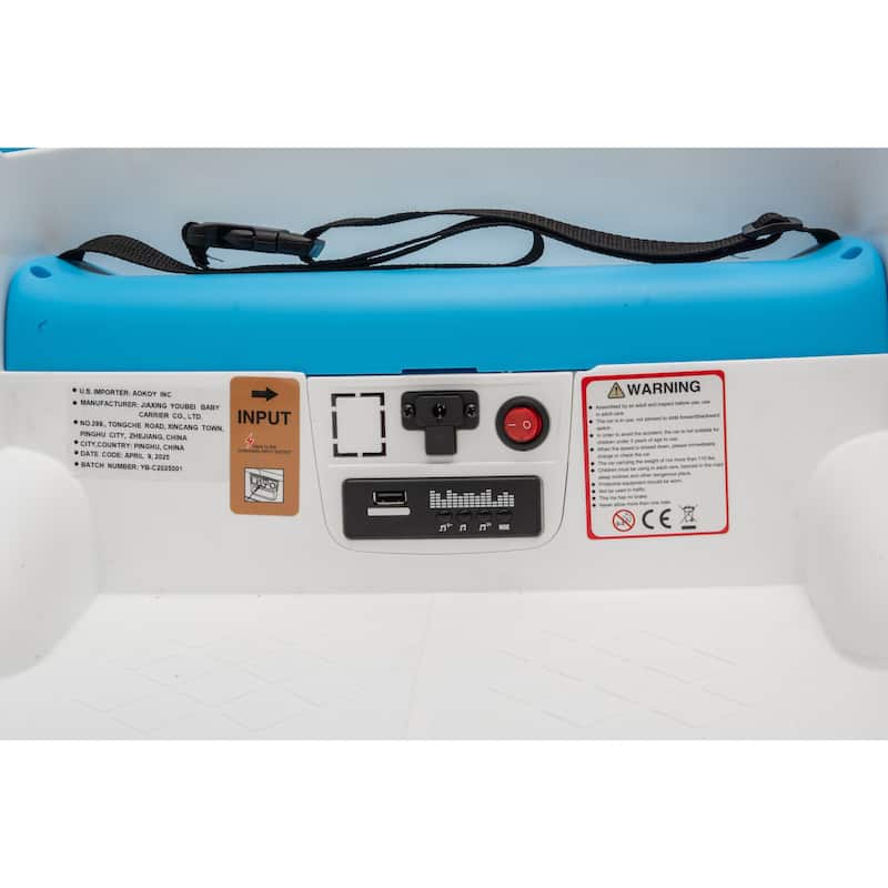 White Kids Bumper Car Ride-On Bumper Car with Remote Control, Battery Powered Electric Car with LED Lights