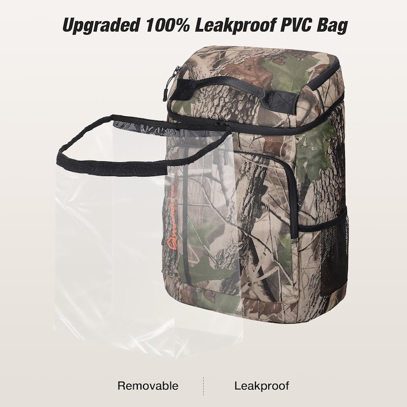 WARMOUNTS Insulated Backpack Cooler 36 Cans Soft Cooler with 2 Compartment for Camping Picnic