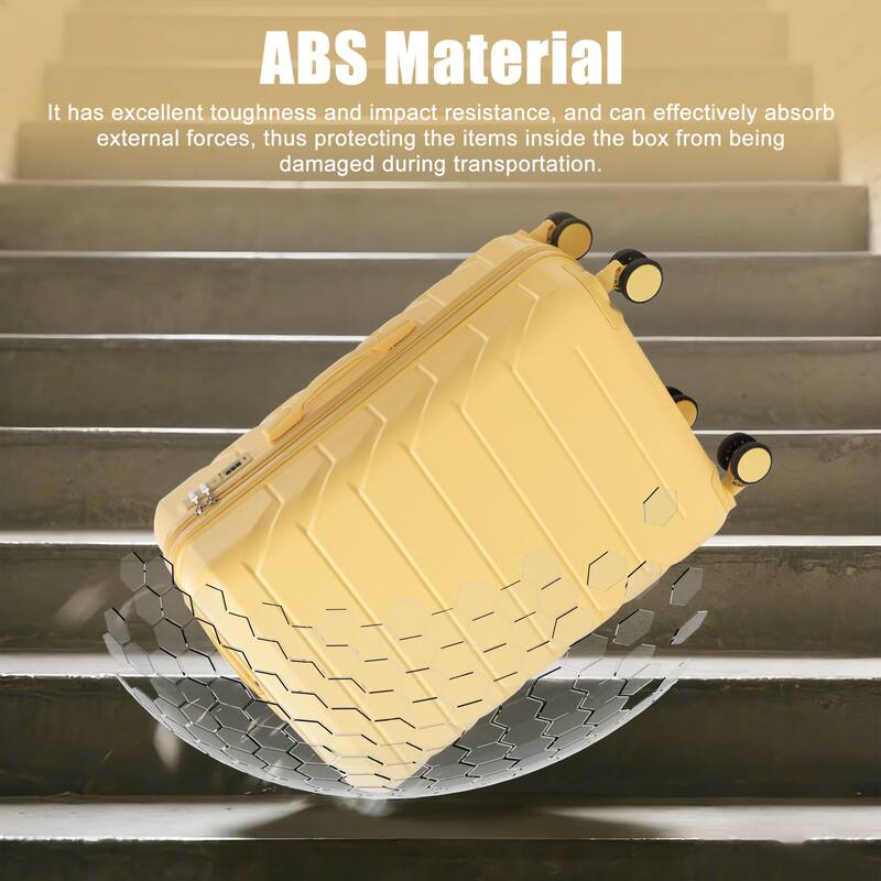 28 Inch Large Checked Luggage, Scratch Resistant Surface Four Multi-Directional Wheels, With Combination Lock and Side Hooks