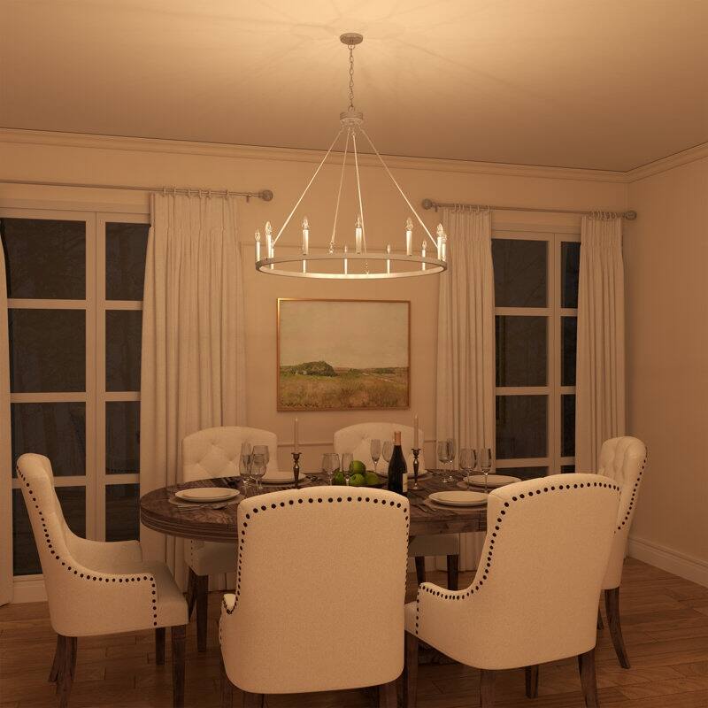 Acroma 12-light Modern Farmhouse Candle-Style Ceiling Lighting for Dining Room