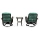 preview thumbnail 3 of 7, 3pcs Outdoor Furniture Modern Wicker Sunbed Patio Rattan Sun Lounger Chair Set with 2pcs Lounge and 1pc Table