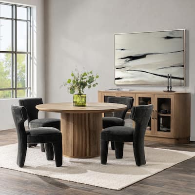 Classic Home Vander 55" Round Wood Dining Table