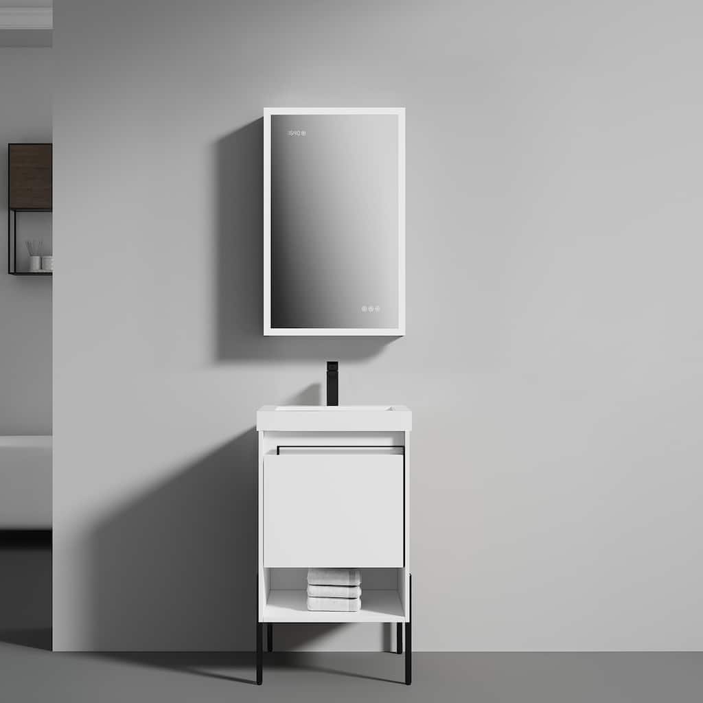 Blossom Turin 20 Inch Freestanding Bathroom Vanity with Acrylic Sink