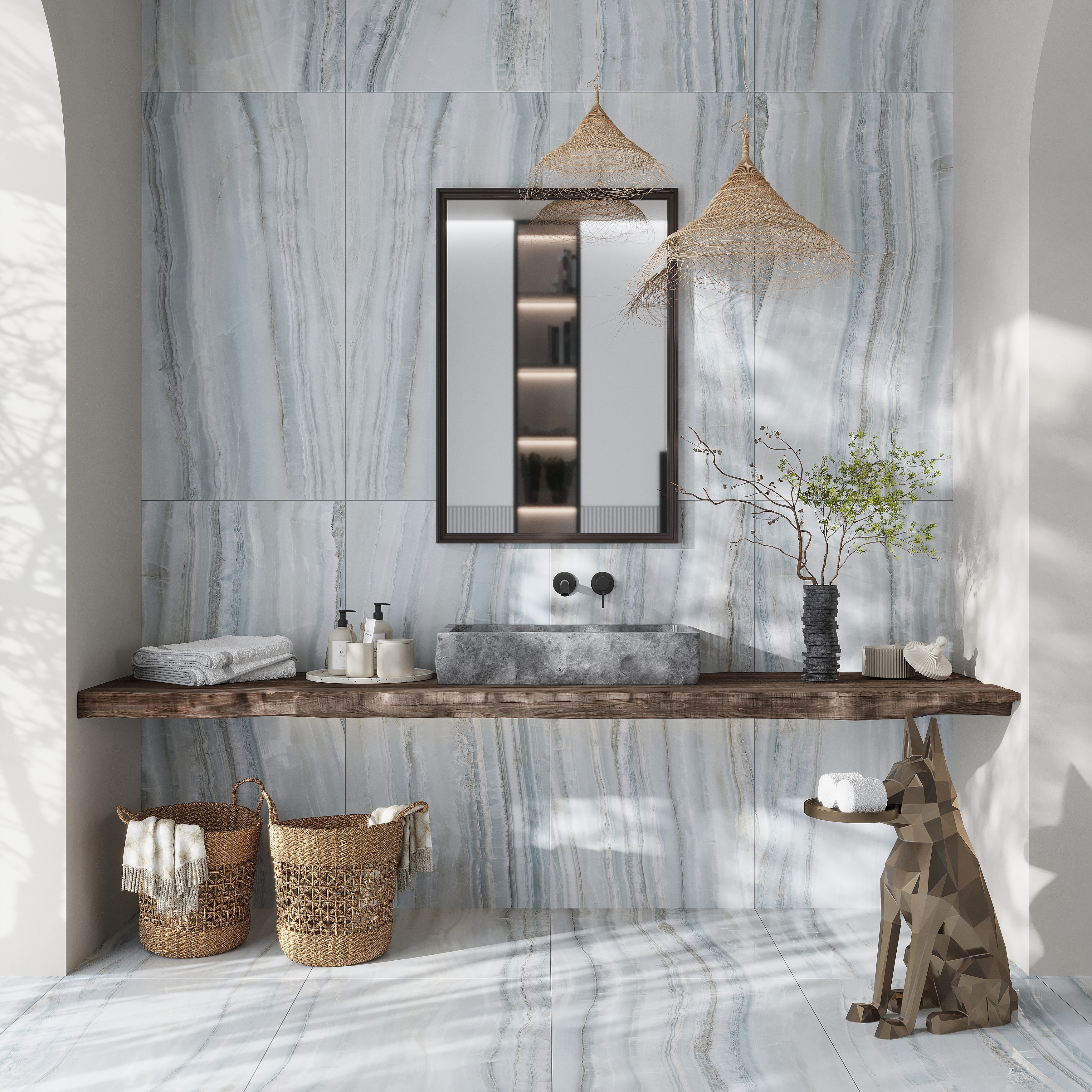 Splendor 24x48 in. Honed Porcelain Veincut Large Wall and Floor Tile (15.5 sq ft/case, 2-Pack)