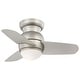 preview thumbnail 1 of 5, MinkaAire Spacesaver 26" 3 Blade Indoor LED Flush Mount Ceiling Fan Brushed Steel