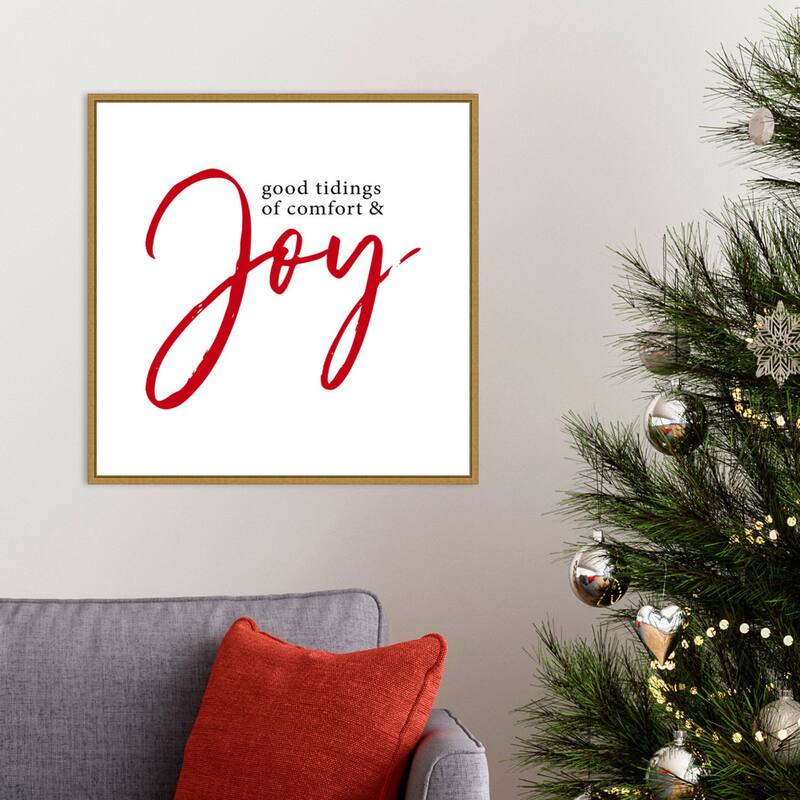 Tidings of Comfort and Joy by Amanti Art Portfolio Framed Canvas Wall Art