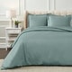 preview thumbnail 77 of 84, Superior 1200 Thread Count Egyptian Cotton Solid or Embroidered Duvet Cover Set Teal - Queen