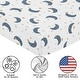 preview thumbnail 5 of 4, Sweet Jojo Designs Moon and Star Boy, Girl, Unisex/Gender Neutral 2 Pack Fitted Crib Sheets - Solid Blue & Watercolor, Celestial