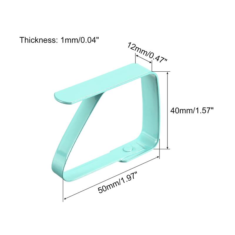 Tablecloth Clips 50mmx40mm 420 Stainless Steel Table Cloth Holder 2Pcs - Green