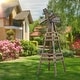 preview thumbnail 2 of 11, 6FT Wood Windmill Backyard Garden Decoration Weathervane