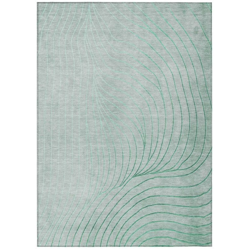 HomeRoots Abstract Transitional Rectangle Outdoor Rug