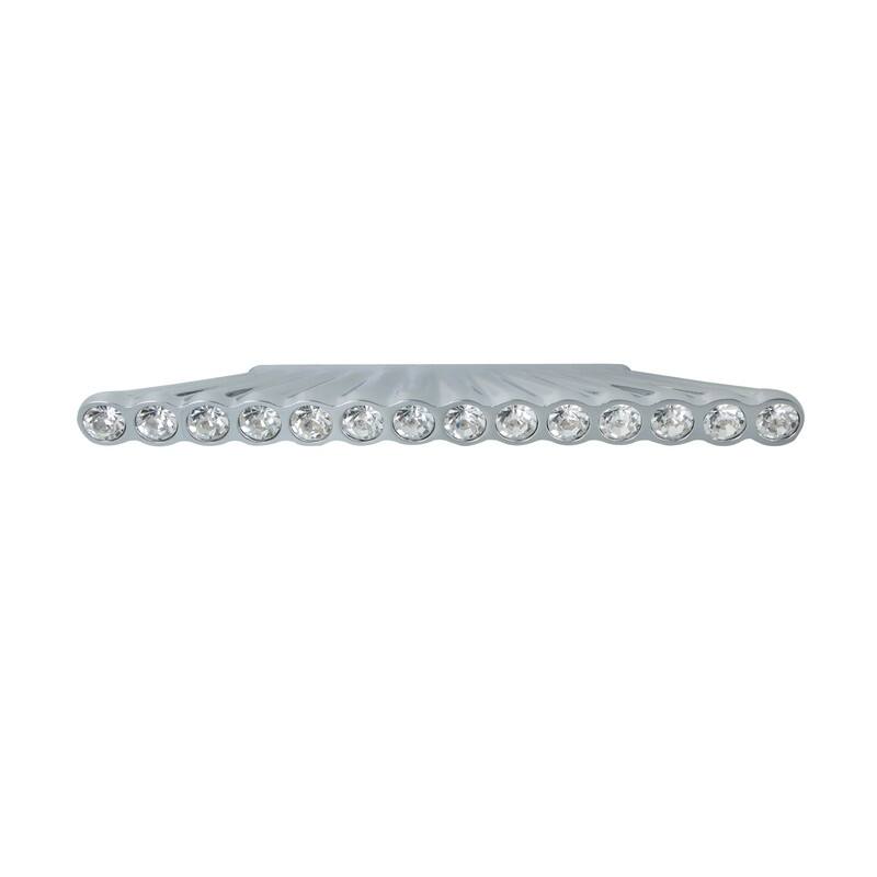 Utopia Alley Gleam 14 Crystal Pull Handle - Decorative Cabinet Drop Pull Handles for Cabinets, Chrome, 2.5" Center to Center