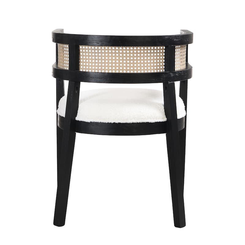 Lythor 7pc Dining Set with Cushioned Seats, Cane Rattan Webbing, Rubberwood by Christopher Knight Home