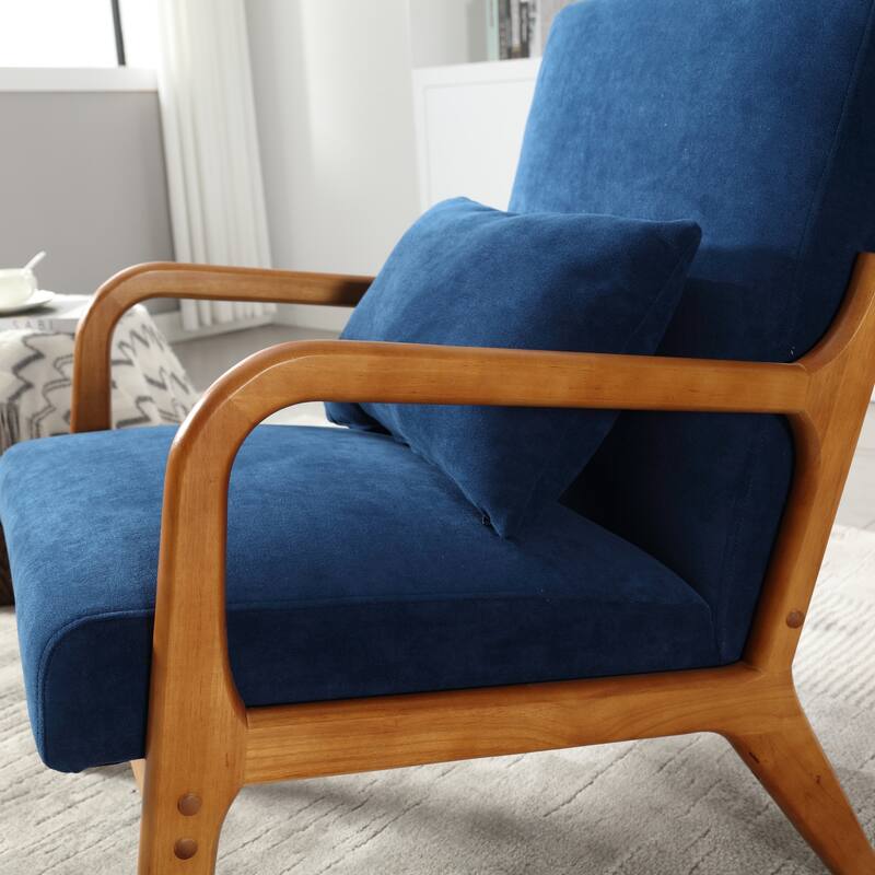 Modern Accent Chair Solid Wood Padding Lounge Armchairs - 23.23" * 29.53" * 30.71"