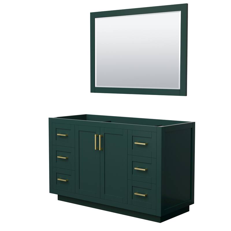 Wyndham Collection WCF2929-54S-CX-M46 Miranda 54" Single Free Standing - Green / Brushed Gold Hardware