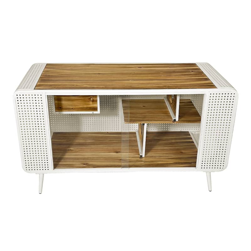 55.12" Spacious Cat House with Tempered Glass