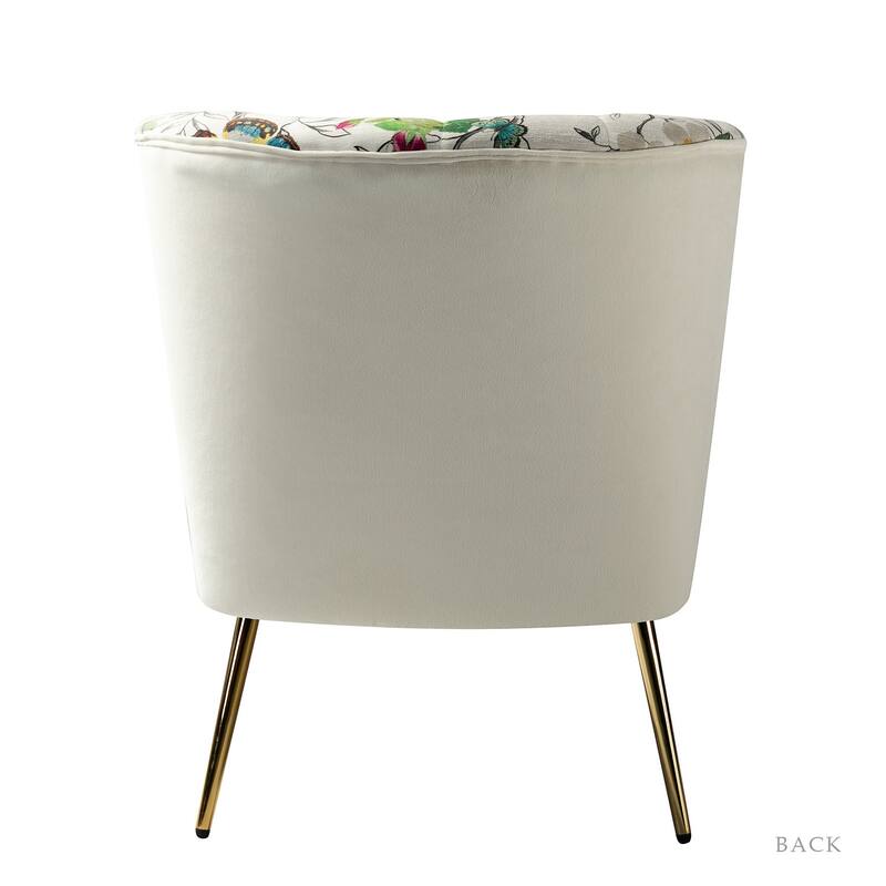 Almira Contemporary Upholstered Armless Side Chair with Tufted Back Set of 2 by HULALA HOME
