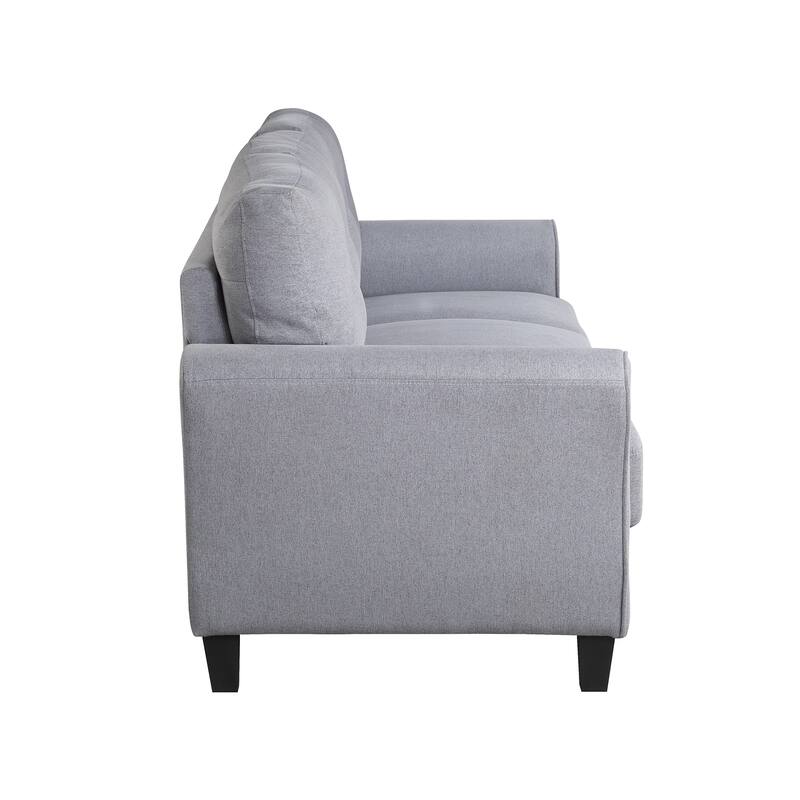 Linen 3-Seater Sofa with Tapered Legs, High-Resilience Foam, Easy Assembly for Living Room