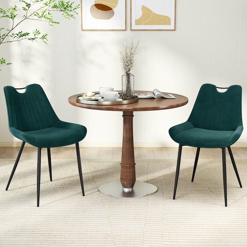 Costway Dining Chair Set of 4 Faux Leather Upholstered Kitchen Chairs - See Details