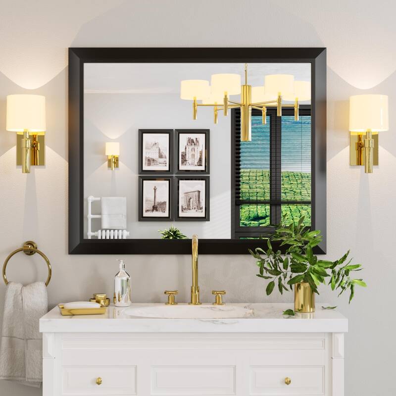 KIOTEE Full size Metal Bathroom Mirror with 5-Year Warranty