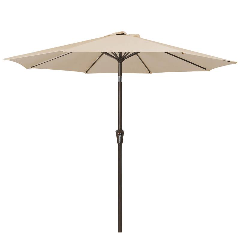 10ft Patio Market Umbrella with Crank & Tilt,UV-Risistant - Beige